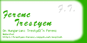 ferenc trestyen business card